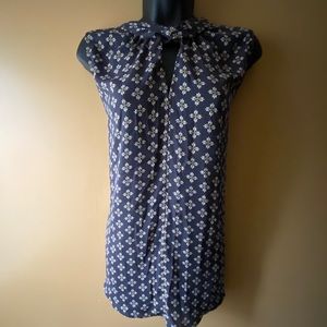 Loft Sleeveless Blouse with Key Hole Back